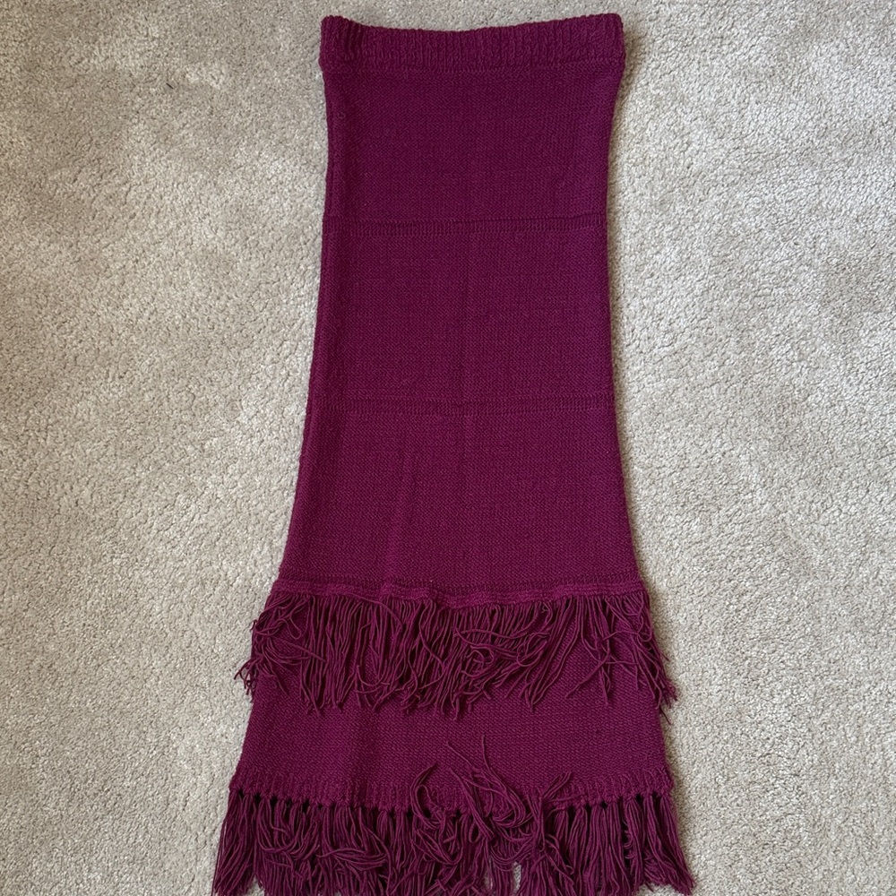 Amanda Uprichard Burgundy Maxi Skirt